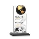 Arden Full Color Black/Gold Spheres Crystal Award