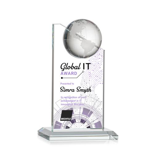 Corporate Awards - Sales Awards - Arden Full Color  Optical Peak Crystal Award