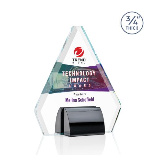 Corporate Awards - Full Color Awards - Roxborough Full Color Black Crystal Award