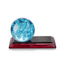 Addison Spheres on Rosewood Base Glass Award