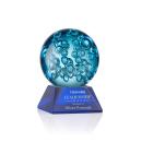 Addison Blue on Sheffield Base Spheres Glass Award