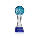 Addison Blue on Grafton Base Spheres Glass Award