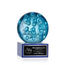 Addison Blue on Hancock Base Spheres Glass Award