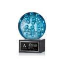 Addison Spheres on Square Marble Base Glass Award