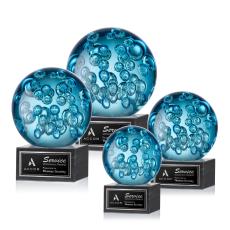 Addison Spheres on Square Marble Base Glass Award - Glass Awards