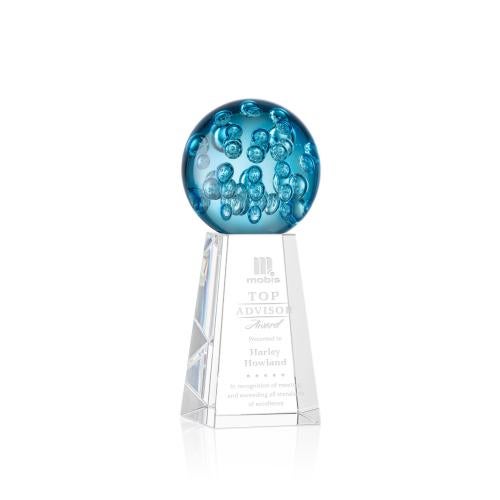 Corporate Awards - Glass Awards - Art Glass Awards - Addison Spheres on Novita Base Glass Award