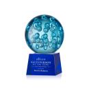 Addison Blue on Robson Base Spheres Glass Award