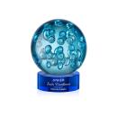 Addison Blue on Stanrich Base Spheres Glass Award