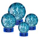Addison Blue on Stanrich Base Spheres Glass Award