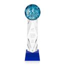 Addison Blue on Toscana Base Spheres Glass Award