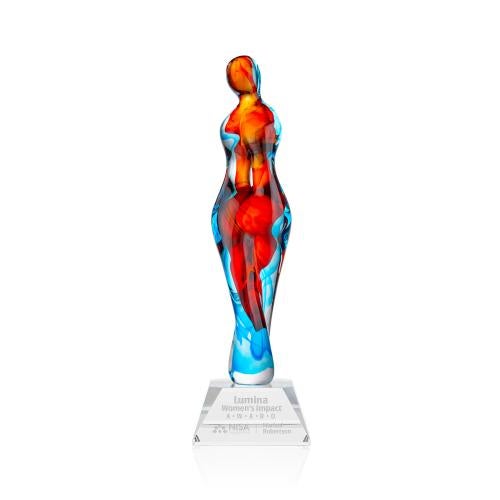 Corporate Awards - Glass Awards - Venus Clear on Sheffield Base People Glass Award