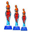 Venus Blue on Sheffield Base People Glass Award