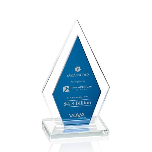 Corporate Awards - Crystal Awards - Zarita Blue Crystal Award