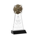 Fire Dept Black Abstract / Misc Crystal Award