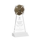 Fire Dept White Abstract / Misc Crystal Award