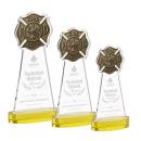 Fire Dept Gold on Alberton Base Abstract / Misc Crystal Award