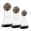 Fire Dept Black on Alberton Base Abstract / Misc Crystal Award