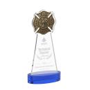 Fire Dept Blue on Alberton Base Abstract / Misc Crystal Award