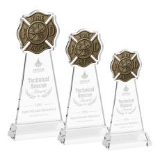Fire Dept Clear on Hartford Base Abstract / Misc Crystal Award - Crystal Awards