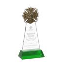 Fire Dept Green on Hartford Base Abstract / Misc Crystal Award