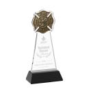 Fire Dept Black on Hartford Base Abstract / Misc Crystal Award
