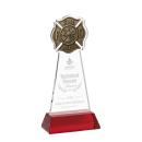 Fire Dept Red on Hartford Base Abstract / Misc Crystal Award