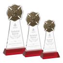 Fire Dept Red on Hartford Base Abstract / Misc Crystal Award