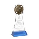 Fire Dept Sky Blue on Hartford Base Abstract / Misc Crystal Award