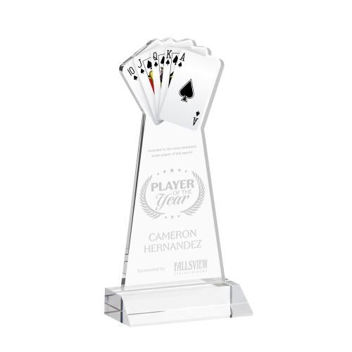 Corporate Awards - Crystal Awards - Poker Clear Abstract / Misc Crystal Award