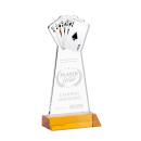 Poker Amber Abstract / Misc Crystal Award