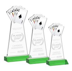 Poker Green Abstract / Misc Crystal Award - Corporate Awards