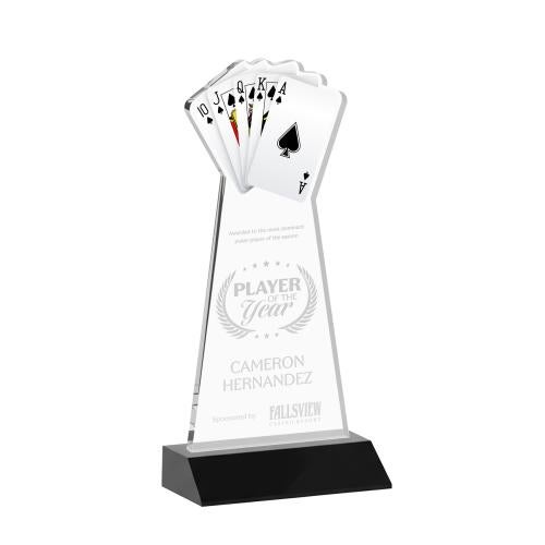 Corporate Awards - Crystal Awards - Poker Black Abstract / Misc Crystal Award