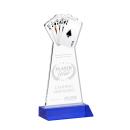 Poker Blue Abstract / Misc Crystal Award