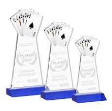Poker Blue Abstract / Misc Crystal Award - Colored Glass Awards