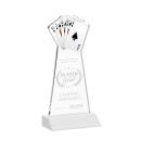 Poker White Abstract / Misc Crystal Award