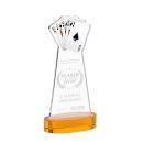 Poker Amber on Alberton Base Abstract / Misc Crystal Award