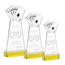 Poker Gold on Alberton Base Abstract / Misc Crystal Award - Crystal Awards