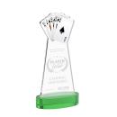 Poker Green on Alberton Base Abstract / Misc Crystal Award