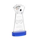 Poker Blue on Alberton Base Abstract / Misc Crystal Award