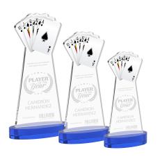 Poker Blue on Alberton Base Abstract / Misc Crystal Award - Newest Additions