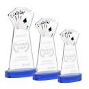 Poker Blue on Alberton Base Abstract / Misc Crystal Award