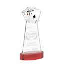 Poker Red on Alberton Base Abstract / Misc Crystal Award