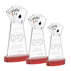 Poker Red on Alberton Base Abstract / Misc Crystal Award - Newest Additions