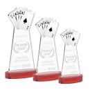 Poker Red on Alberton Base Abstract / Misc Crystal Award