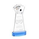 Poker Sky Blue on Alberton Base Abstract / Misc Crystal Award
