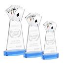 Poker Sky Blue on Alberton Base Abstract / Misc Crystal Award