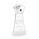 Poker White on Alberton Base Abstract / Misc Crystal Award
