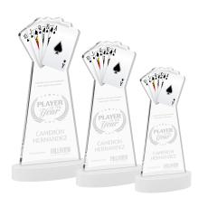 Poker White on Alberton Base Abstract / Misc Crystal Award - Corporate Awards