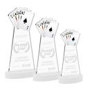 Poker White on Alberton Base Abstract / Misc Crystal Award