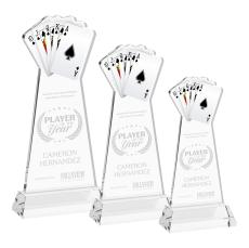 Poker Clear on Hartford Base Abstract / Misc Crystal Award - Corporate Awards